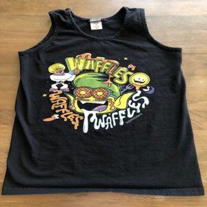 Vintage‎ Teen Titans GO! Tank Top Muscle Tee shirt Mens S Small "Waffles"